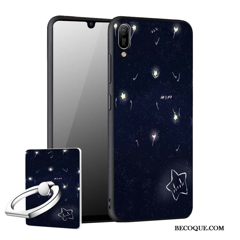 Huawei Y6 2019 Personnalité Protection Incassable Noir Étui Coque De Téléphone