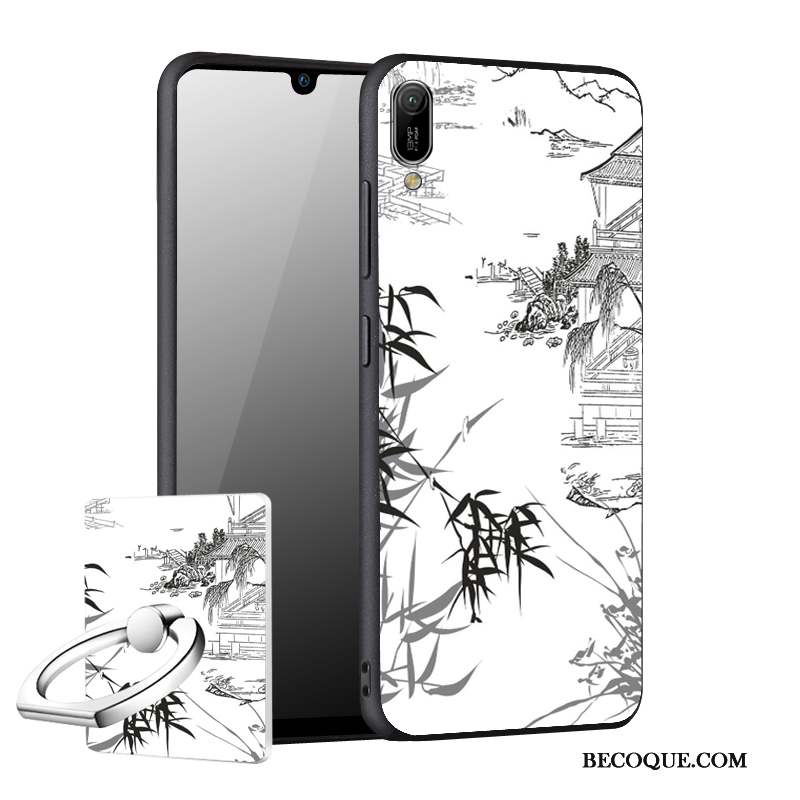 Huawei Y6 2019 Personnalité Protection Incassable Noir Étui Coque De Téléphone