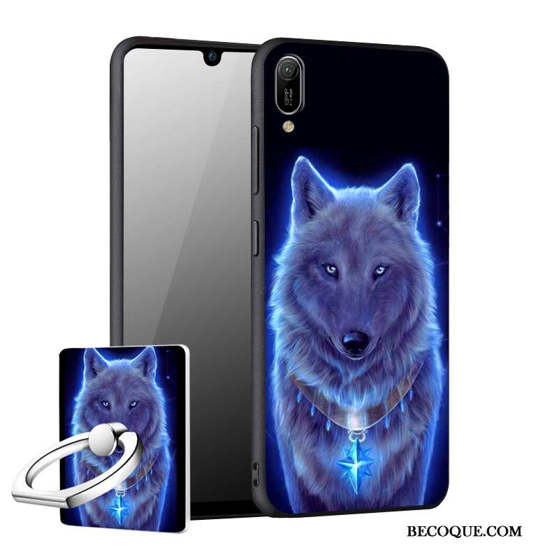 Huawei Y6 2019 Personnalité Protection Incassable Noir Étui Coque De Téléphone