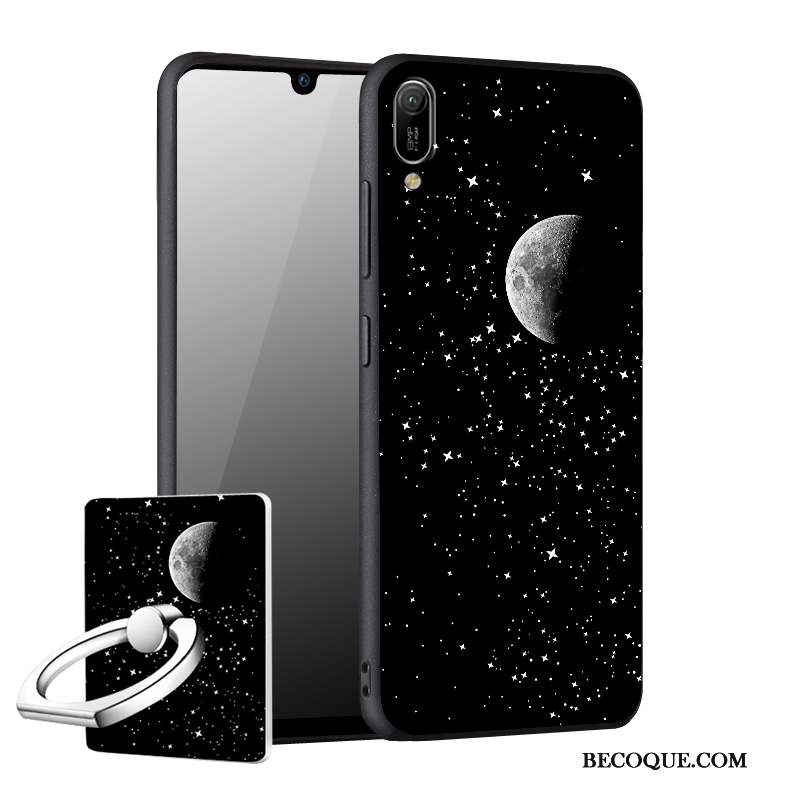 Huawei Y6 2019 Personnalité Protection Incassable Noir Étui Coque De Téléphone