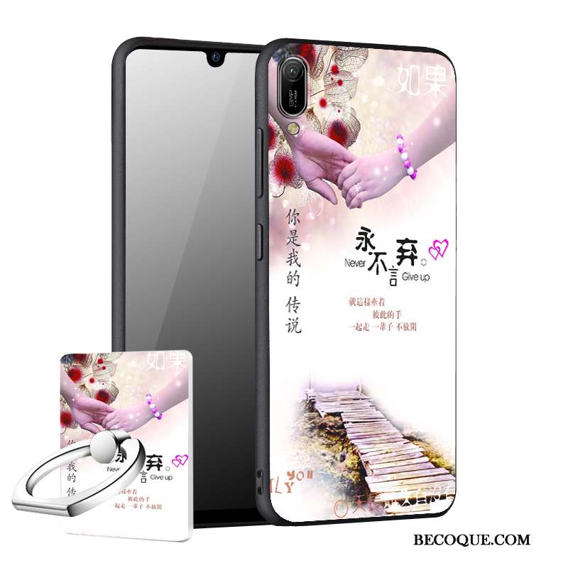 Huawei Y6 2019 Personnalité Protection Incassable Noir Étui Coque De Téléphone