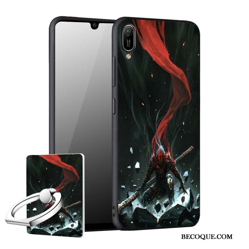 Huawei Y6 2019 Personnalité Protection Incassable Noir Étui Coque De Téléphone