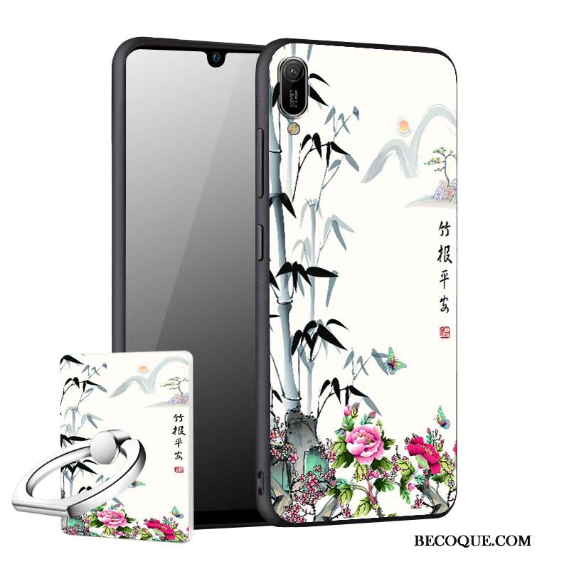 Huawei Y6 2019 Personnalité Protection Incassable Noir Étui Coque De Téléphone