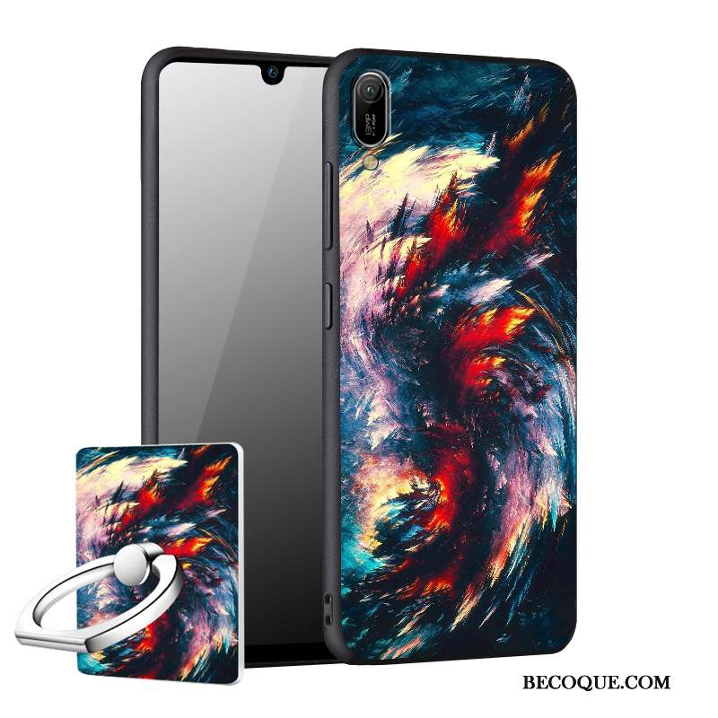 Huawei Y6 2019 Personnalité Protection Incassable Noir Étui Coque De Téléphone