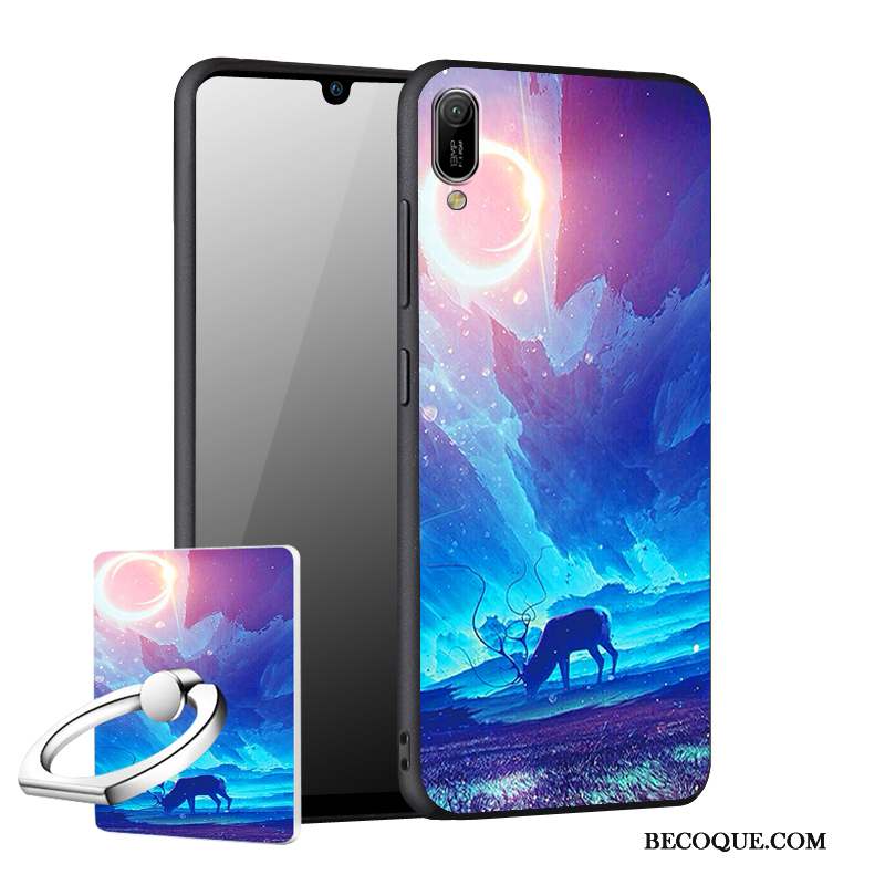 Huawei Y6 2019 Personnalité Protection Incassable Noir Étui Coque De Téléphone