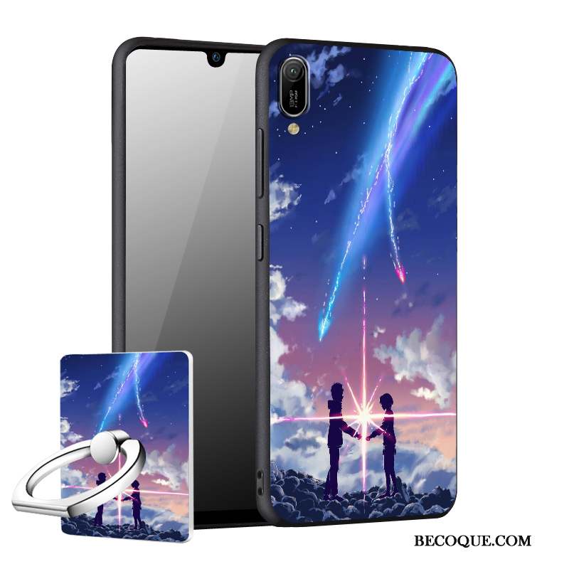 Huawei Y6 2019 Personnalité Protection Incassable Noir Étui Coque De Téléphone