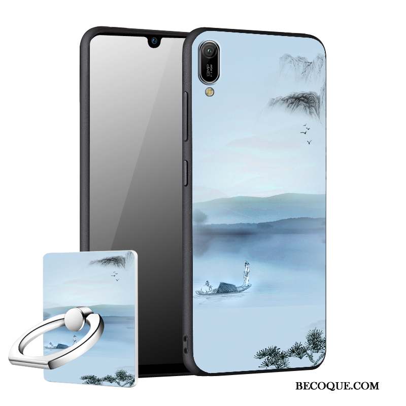 Huawei Y6 2019 Personnalité Protection Incassable Noir Étui Coque De Téléphone