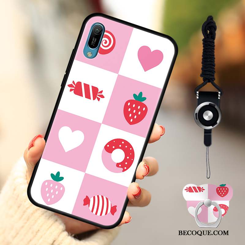 Huawei Y6 2019 Protection Fluide Doux Dessin Animé Étui Coque De Téléphone Mode