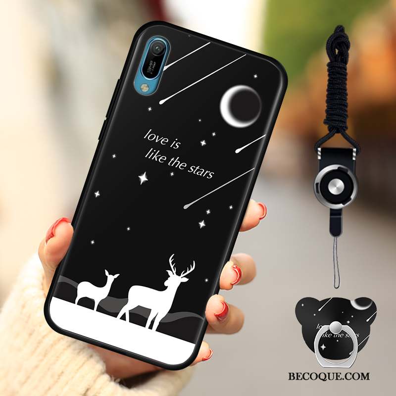 Huawei Y6 2019 Protection Fluide Doux Dessin Animé Étui Coque De Téléphone Mode