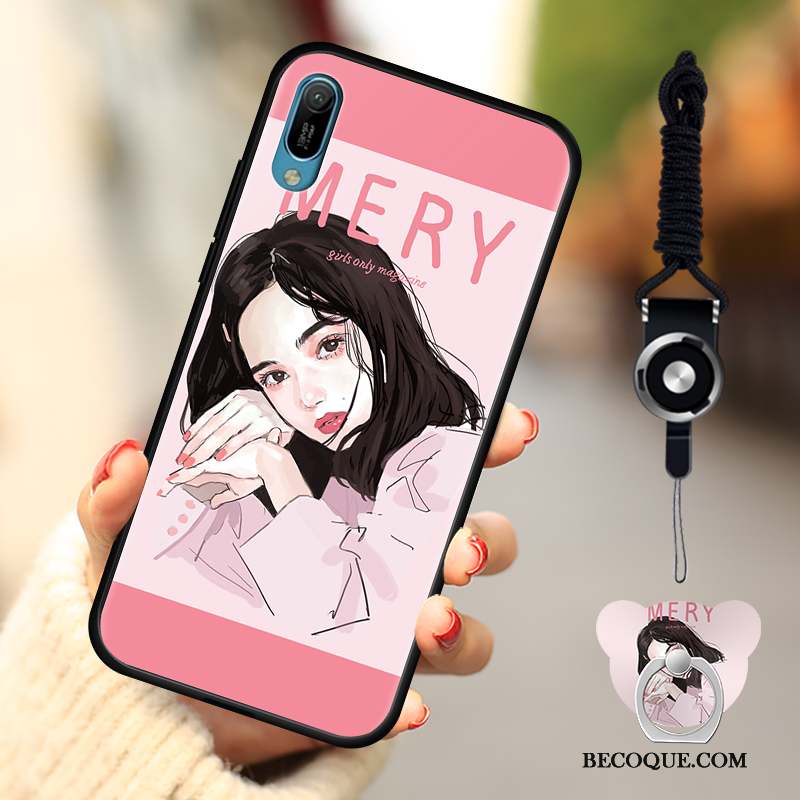 Huawei Y6 2019 Protection Fluide Doux Dessin Animé Étui Coque De Téléphone Mode