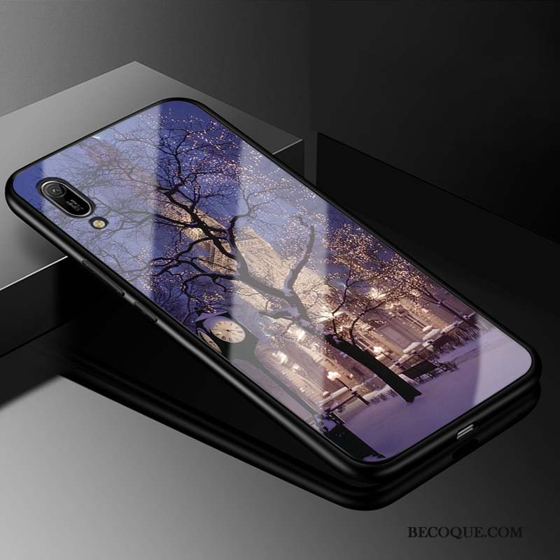 Huawei Y6 2019 Tendance Verre Coque De Téléphone Vent Europe Silicone