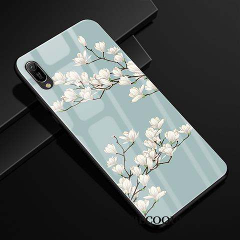 Huawei Y6 2019 Vert Coque De Téléphone Créatif Étui Verre Protection