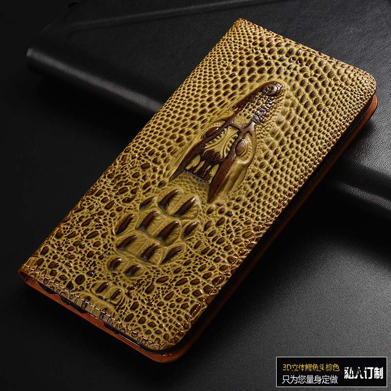 Huawei Y6 2019 Étui Étui En Cuir Protection Crocodile Coque De Téléphone Téléphone Portable