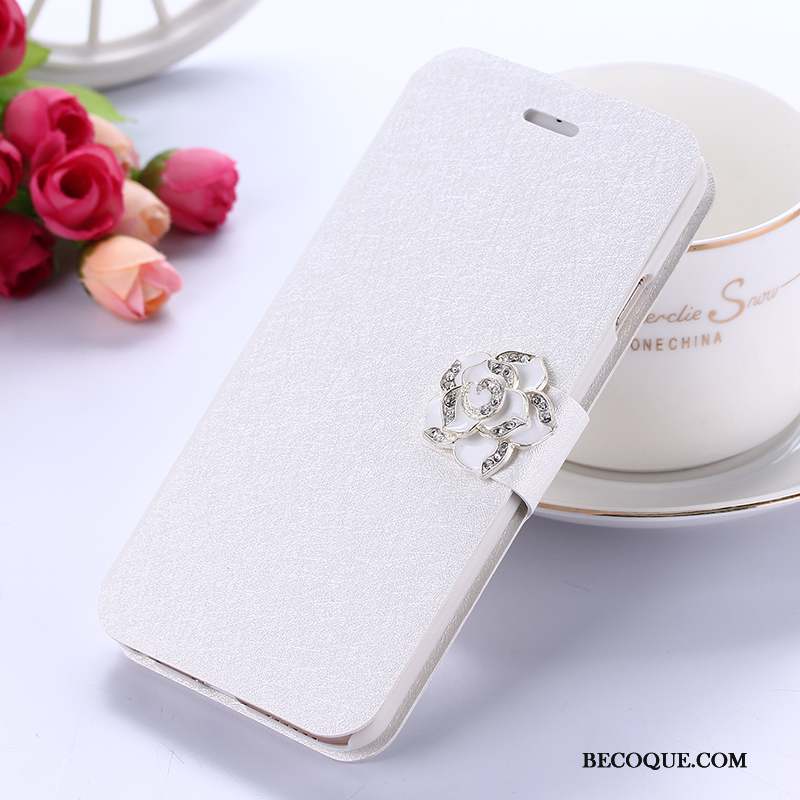 Huawei Y6 Pro 2017 Protection Étui Étui En Cuir Blanc Coque De Téléphone Clamshell