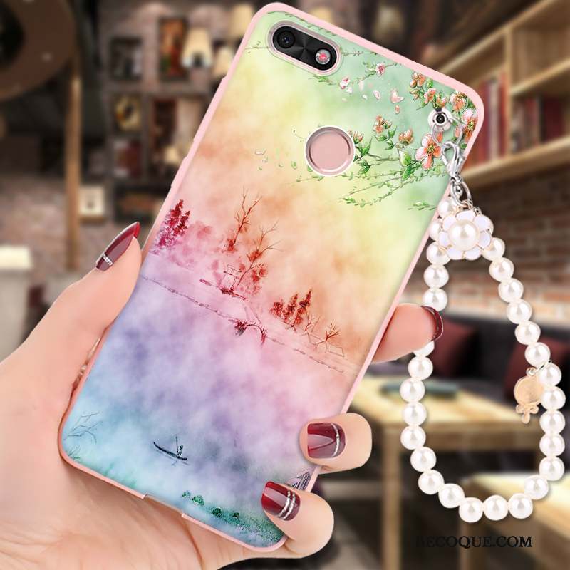 Huawei Y6 Pro 2017 Vert Coque De Téléphone Peinture Protection Étui Dessin Animé