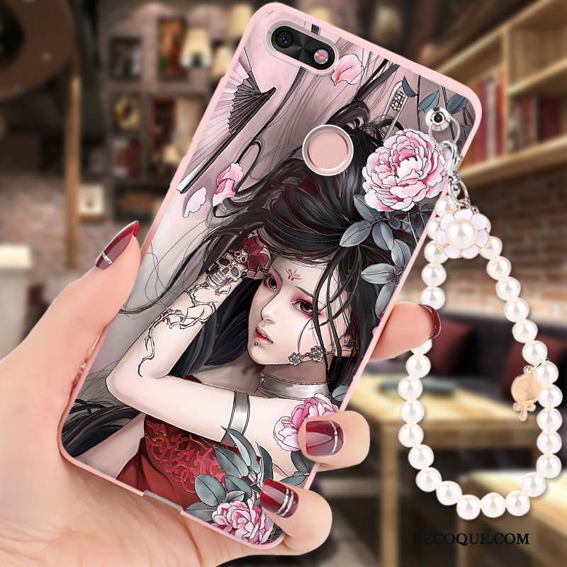 Huawei Y6 Pro 2017 Vert Coque De Téléphone Peinture Protection Étui Dessin Animé