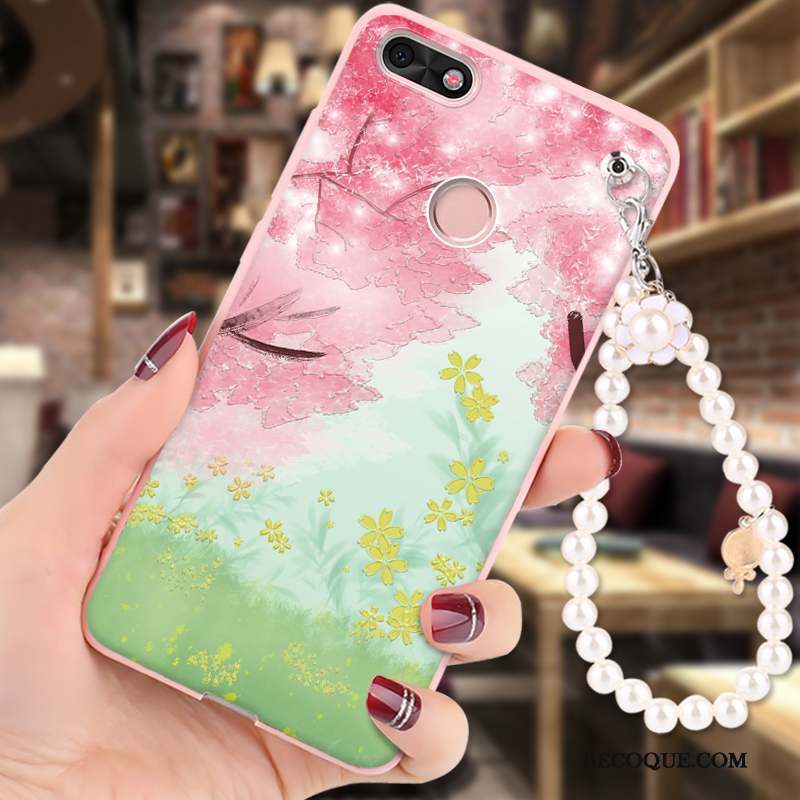 Huawei Y6 Pro 2017 Vert Coque De Téléphone Peinture Protection Étui Dessin Animé