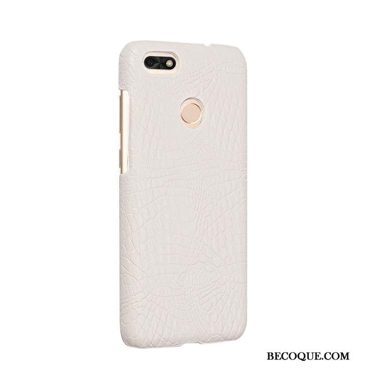 Huawei Y6 Pro 2017 Étui Coque De Téléphone Difficile Crocodile Vintage Bleu Clair