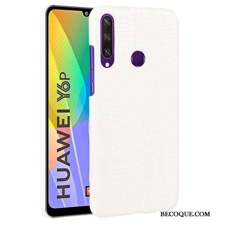 Huawei Y6p Modèle Fleurie Difficile Cuir Coque De Téléphone Tendance Protection