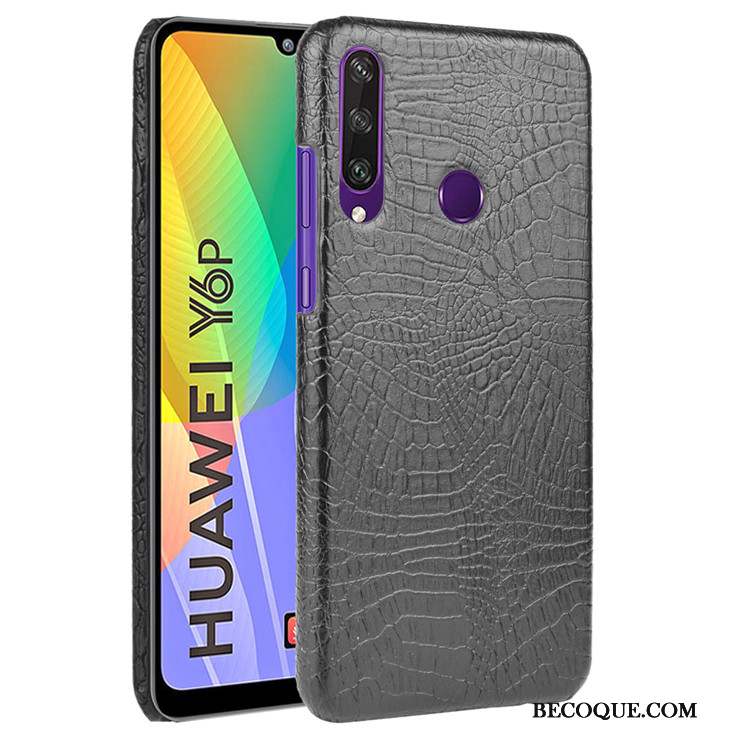 Huawei Y6p Modèle Fleurie Difficile Cuir Coque De Téléphone Tendance Protection