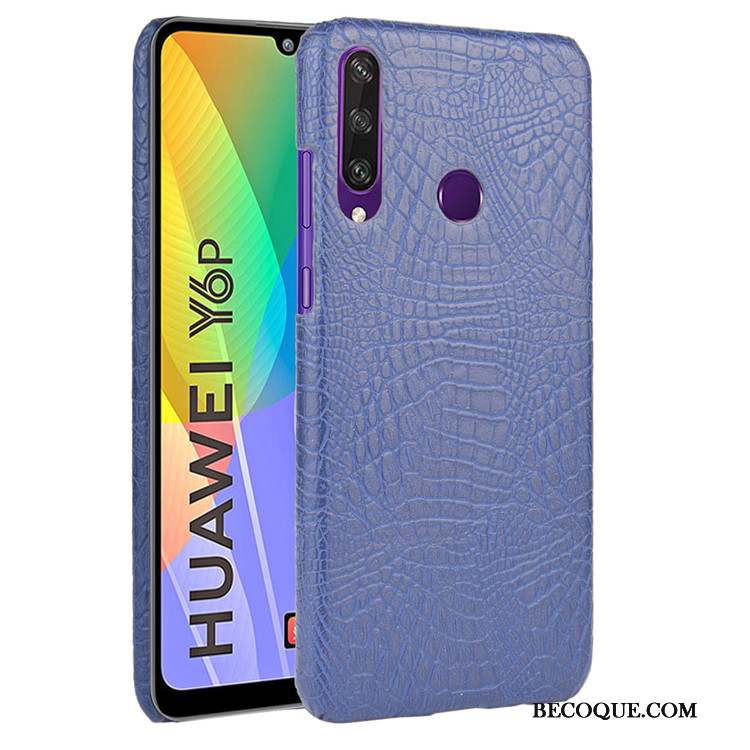 Huawei Y6p Modèle Fleurie Difficile Cuir Coque De Téléphone Tendance Protection