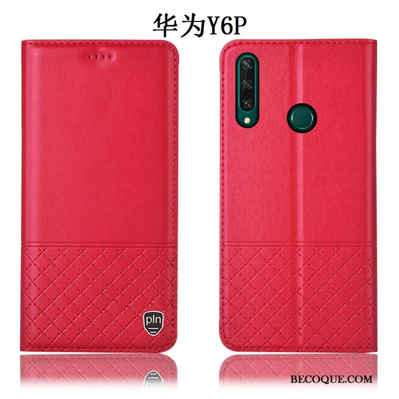 Huawei Y6p Étui En Cuir Protection Incassable Coque De Téléphone Tout Compris Bleu