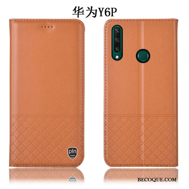 Huawei Y6p Étui En Cuir Protection Incassable Coque De Téléphone Tout Compris Bleu