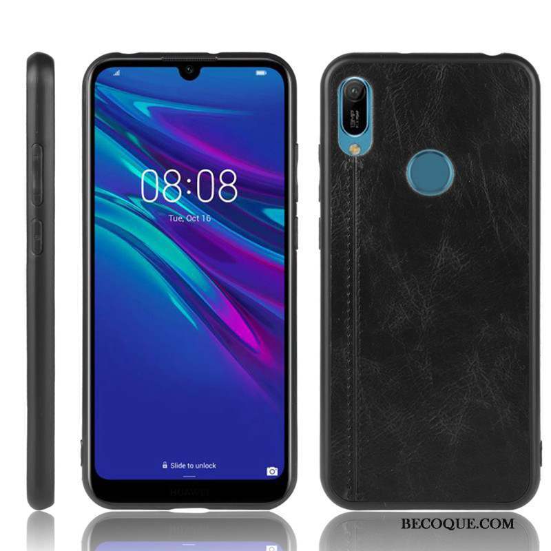 Huawei Y6s Bleu Marin Business Coque De Téléphone Étui Fluide Doux Simple