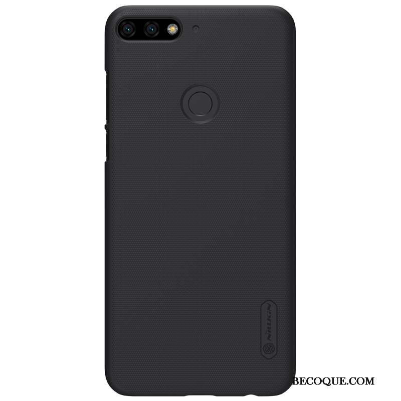 Huawei Y7 2018 Délavé En Daim Coque Or Protection Incassable Étui