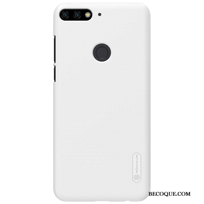 Huawei Y7 2018 Délavé En Daim Coque Or Protection Incassable Étui