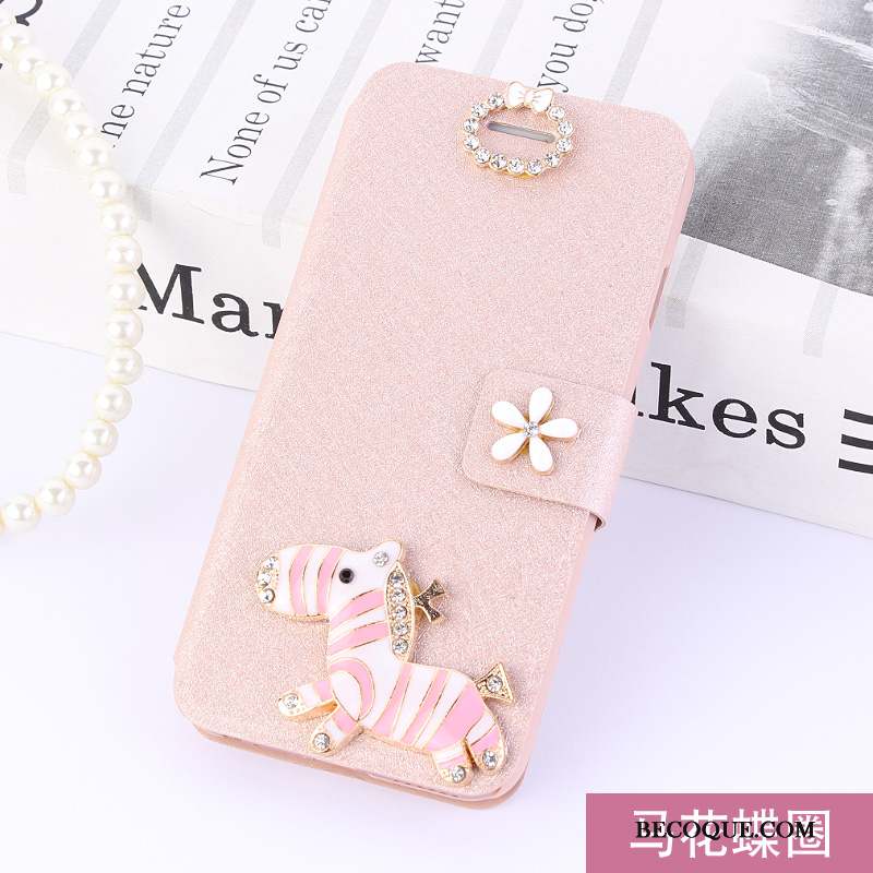 Huawei Y7 2019 Coque Housse Étui En Cuir Fluide Doux Incassable Rose