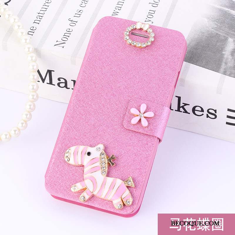 Huawei Y7 2019 Coque Housse Étui En Cuir Fluide Doux Incassable Rose