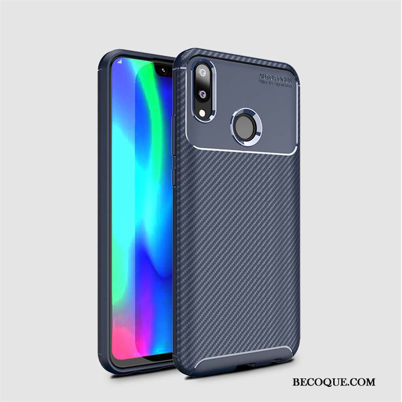 Huawei Y7 2019 Coque Jeunesse Fibre Protection Modèle Fleurie Étui Fluide Doux