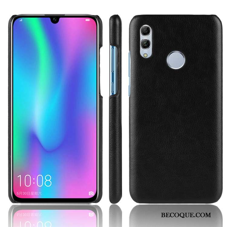 Huawei Y7 2019 Coque Litchi Difficile Modèle Fleurie Étui Protection