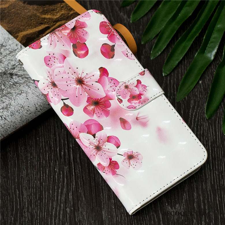 Huawei Y7 2019 Dessin Animé Bleu Fluide Doux Protection Coque De Téléphone Étui En Cuir