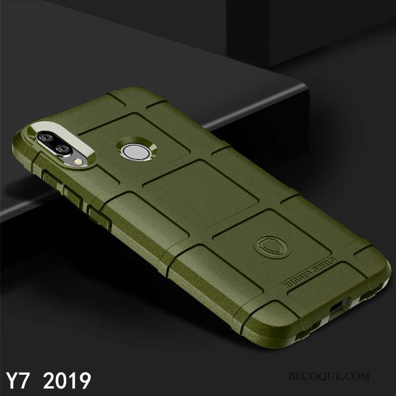 Huawei Y7 2019 Personnalité Créatif Protection Délavé En Daim Coque De Téléphone Épais