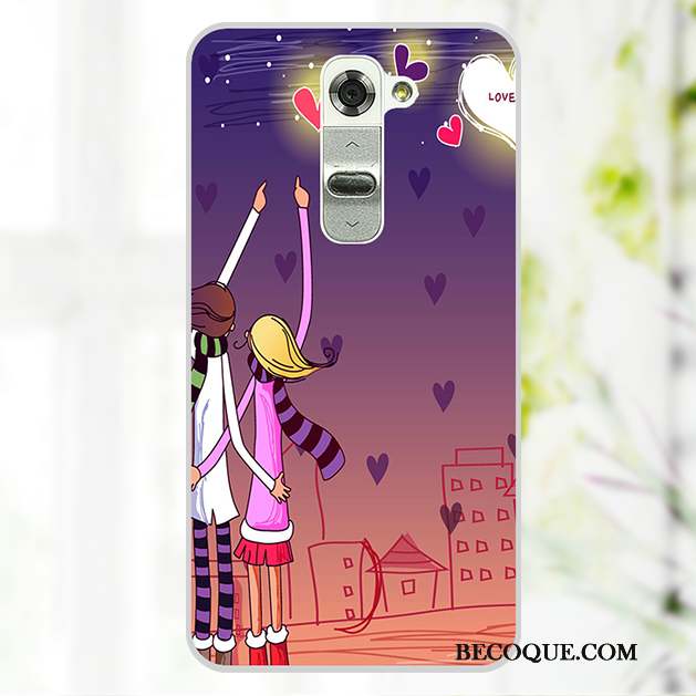 Lg G2 Protection Coque De Téléphone Dessin Animé Bleu Étui Peinture