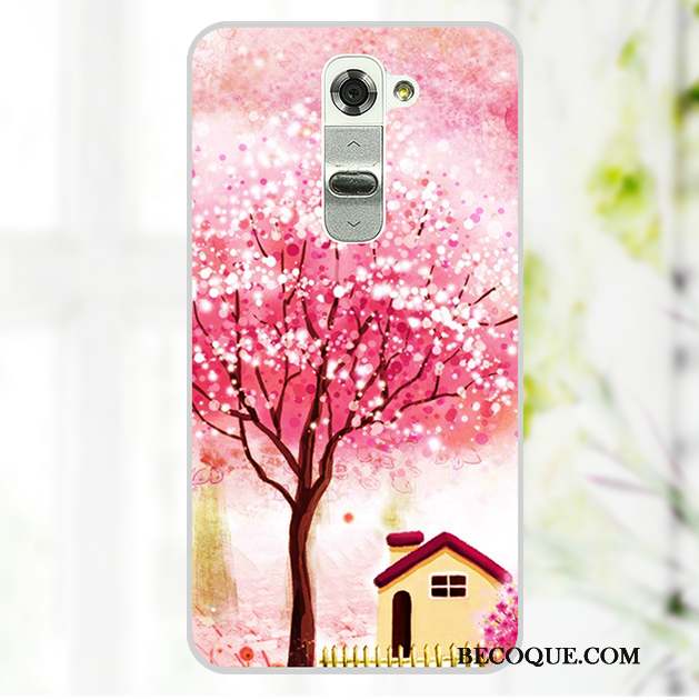 Lg G2 Protection Coque De Téléphone Dessin Animé Bleu Étui Peinture