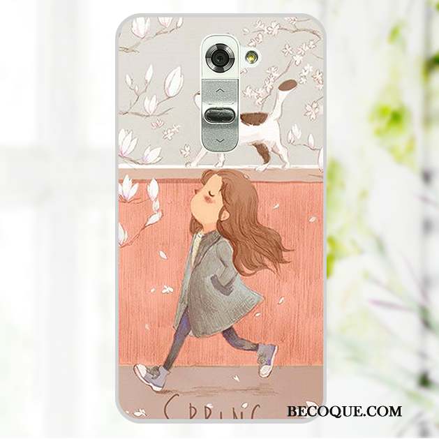 Lg G2 Protection Coque De Téléphone Dessin Animé Bleu Étui Peinture