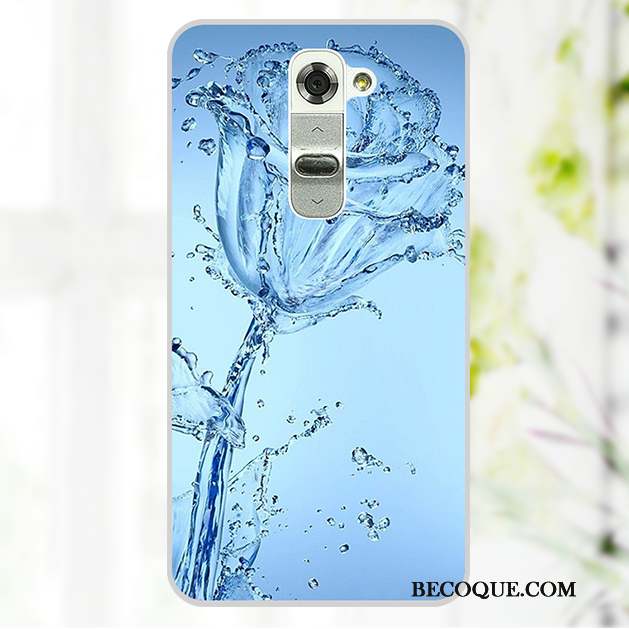 Lg G2 Protection Coque De Téléphone Dessin Animé Bleu Étui Peinture