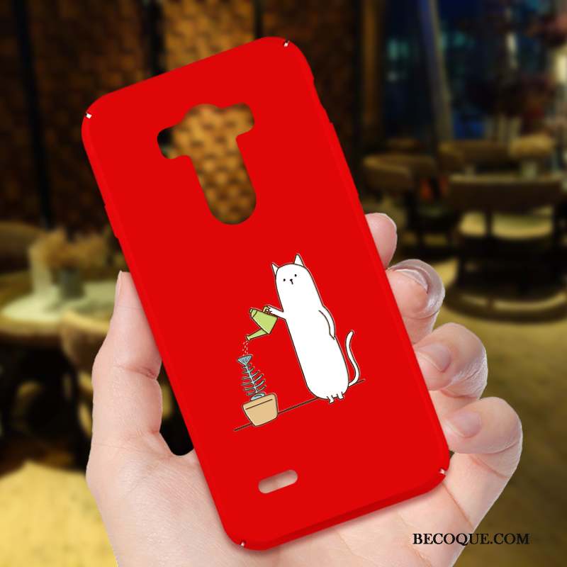 Lg G3 Coque De Téléphone Tendance Très Mince Rouge Motif Noir