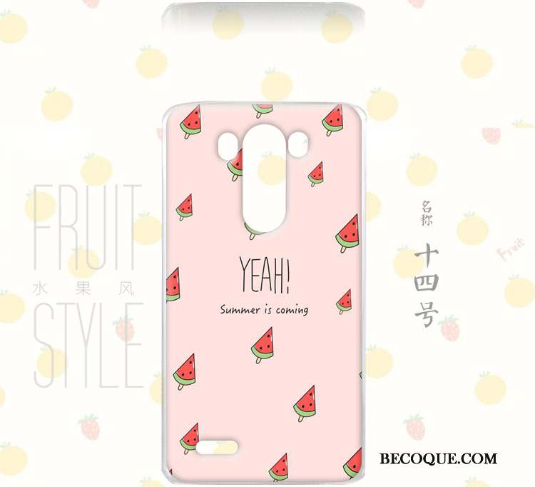 Lg G3 Coque Floral Rose Vent Incassable Peinture Fruit