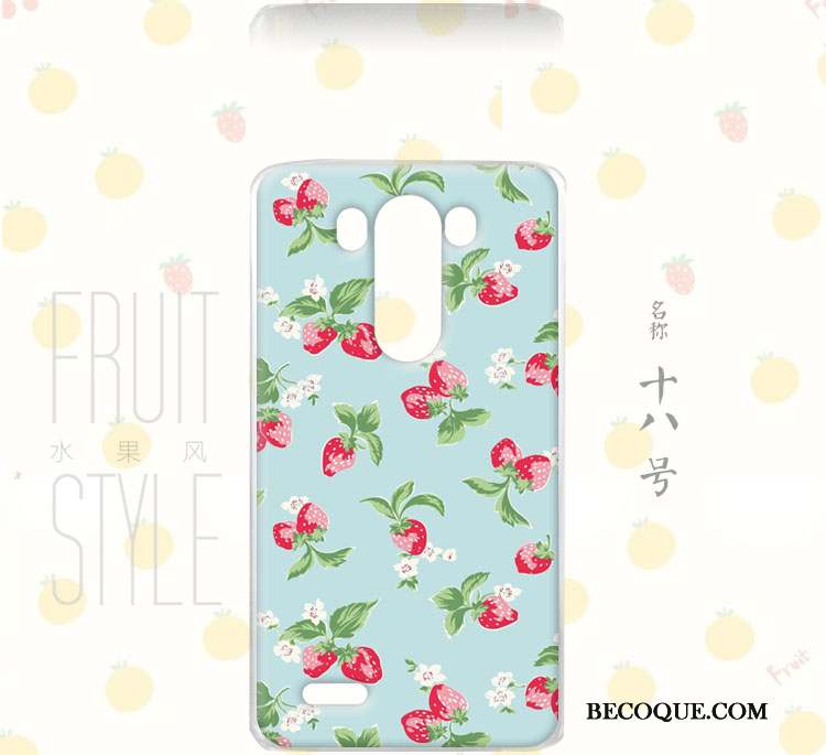 Lg G3 Coque Floral Rose Vent Incassable Peinture Fruit