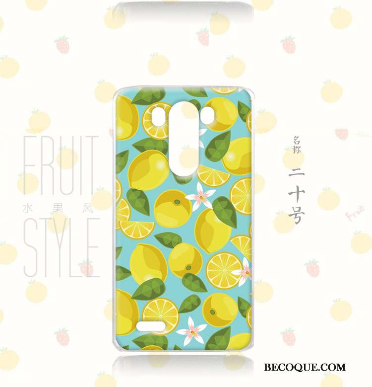 Lg G3 Coque Floral Rose Vent Incassable Peinture Fruit