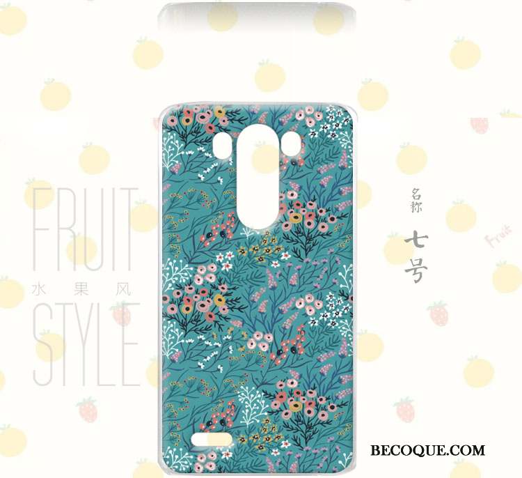 Lg G3 Coque Floral Rose Vent Incassable Peinture Fruit