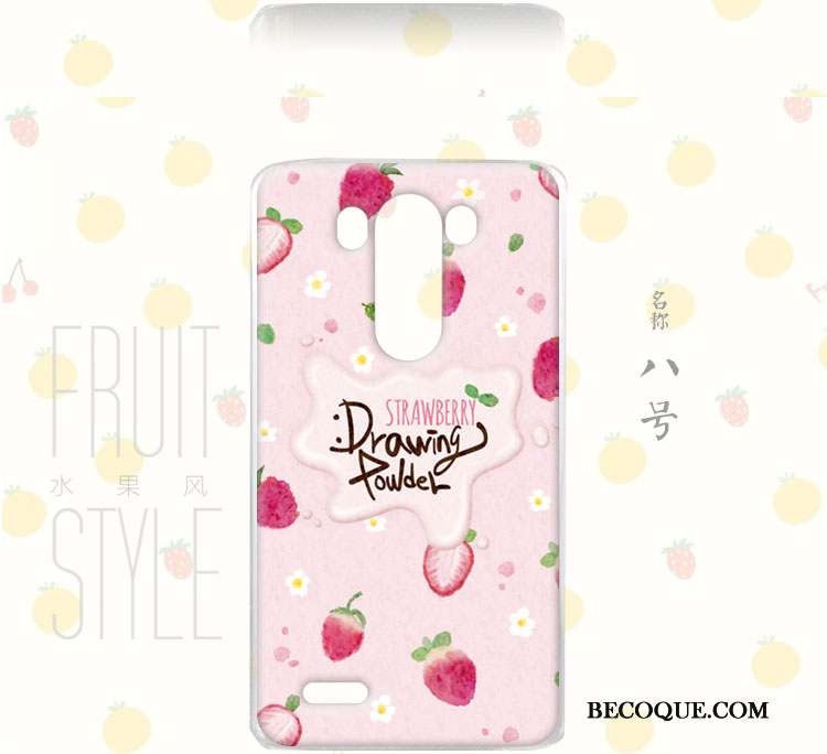 Lg G3 Coque Floral Rose Vent Incassable Peinture Fruit