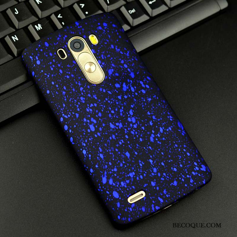 Lg G3 Coque Protection Ciel Étoilé Délavé En Daim Étui Très Mince Violet