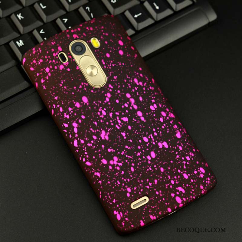 Lg G3 Coque Protection Ciel Étoilé Délavé En Daim Étui Très Mince Violet