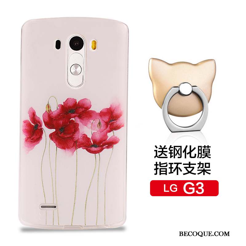 Lg G3 Incassable Coque En Silicone Fluide Doux Rose Téléphone Portable De Téléphone