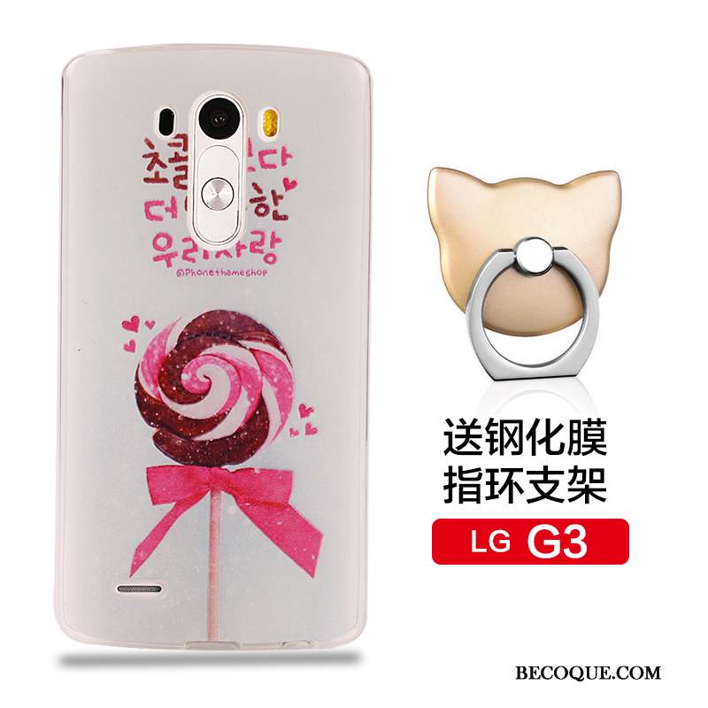 Lg G3 Incassable Coque En Silicone Fluide Doux Rose Téléphone Portable De Téléphone